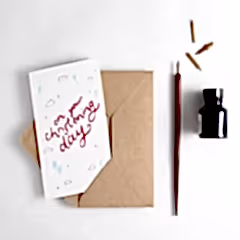 On Your Christening Day Letterpress Card