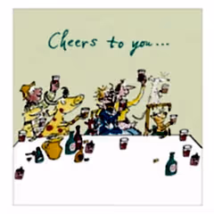 Cheers to You Leaving Card