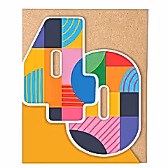 Age 40 Birthday Block Card