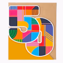 Age 50 Birthday Block Card