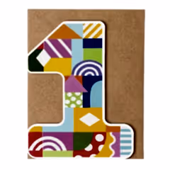 Age 1 Birthday Block Card