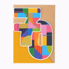 Age 70 Birthday Block Card