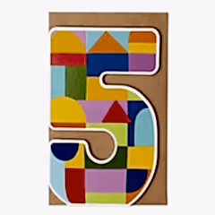 Age 5 Birthday Block Card