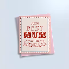 Best Mum In The World Script Card