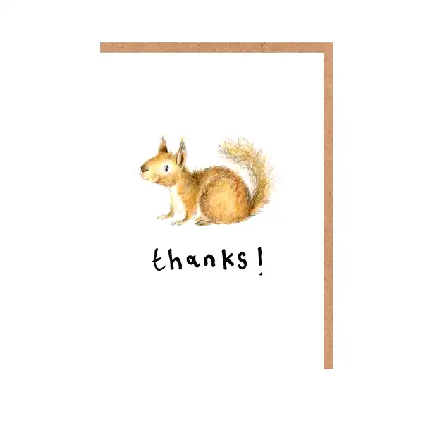 Thanks Sadie Squirrel Mini Card