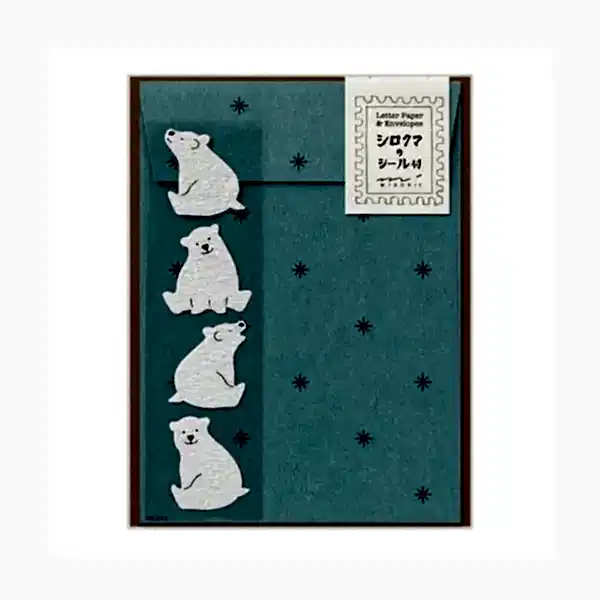 Midori Letter Set with Stickers Polar Bear