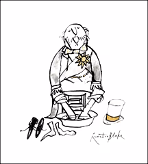 Soaking Feet Quentin Blake Card