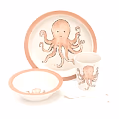Jellycat Odell Octopus Bamboo Dinner Set