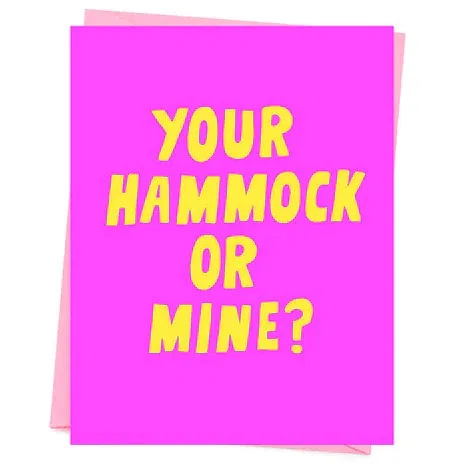 Your Hammock Or Mine?