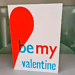 Be my Valentine letterpress card