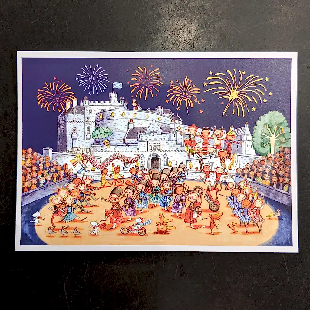 Edinburgh Military Tattoo Gingerpaws Postcard