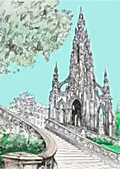 Scott Monument Card