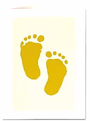 Gold Feet New Baby Card