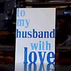 To My Husband With Love Letterpress Card