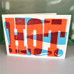 HOT letterpress card