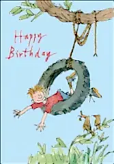 Swing-a-long Quentin Blake Birthday Card