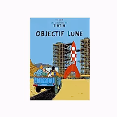 Objectif Lune Tintin Postcard
