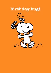 Birthday Hug from Snoopy Card