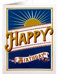 Happy Birthday Starburst Card
