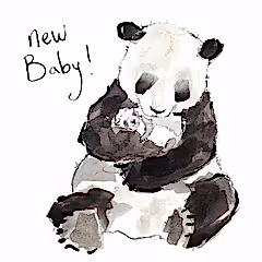 Mona and Jasmine New Baby Card by Catherine Rayner