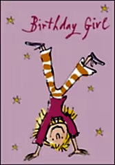Handstand Quentin Blake Birthday Card