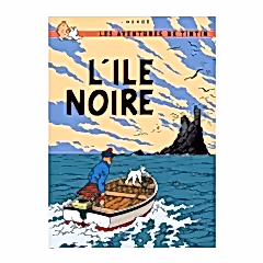 L'ile Noire Tintin Postcard