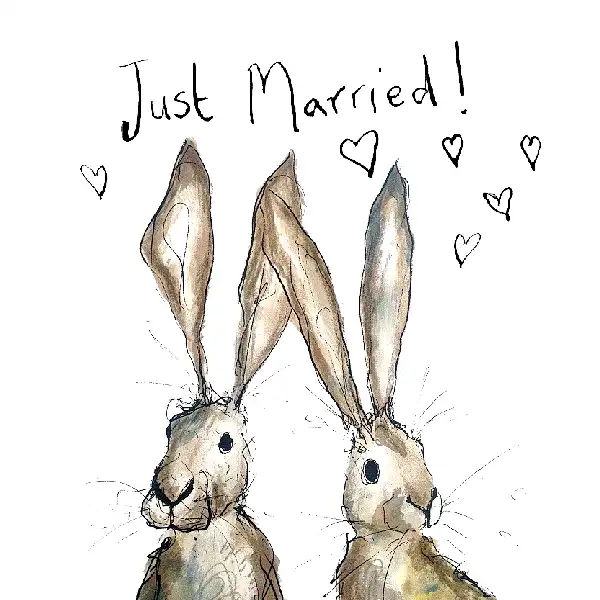 Heidi and Hilary Just Married! Card by Catherine Rayner