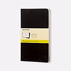 Moleskine Large Cahiers Plain Journals Set of 3 Black
