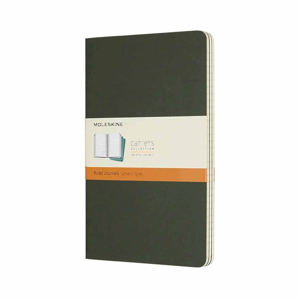 Moleskine Cahier Set of 3 Large Ruled Journals Black