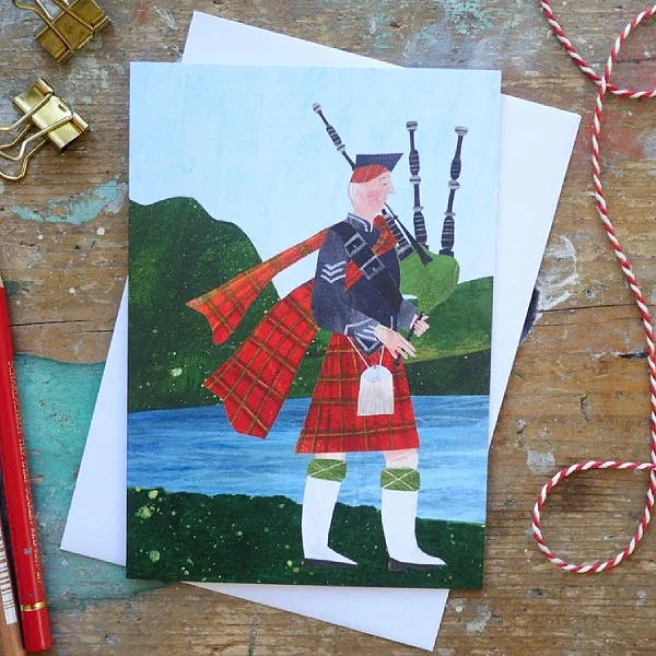 Bagpiper Alice Newman Card