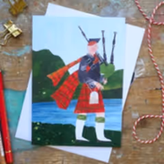 Bagpiper Alice Newman Card