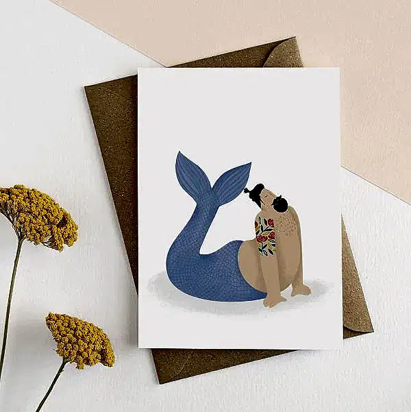 Sexy Merman Card
