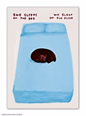 She Sleeps On The Bed Postcard