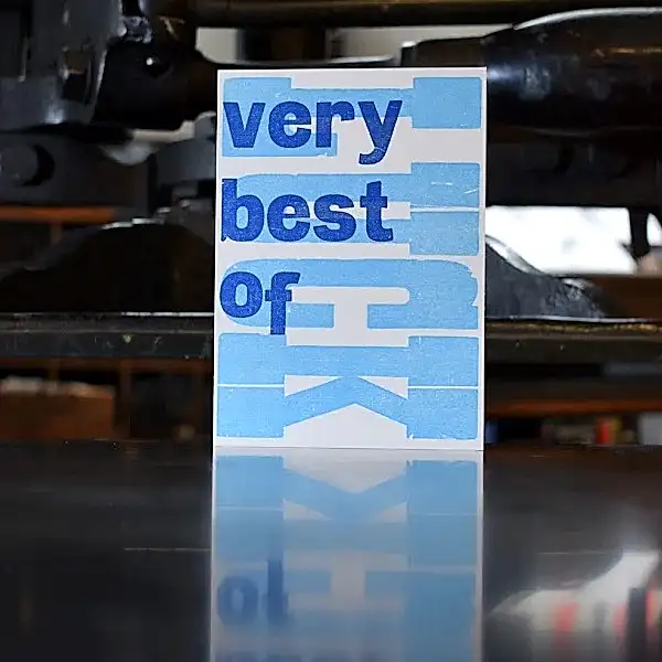 Very Best Of Luck Letterpress Card