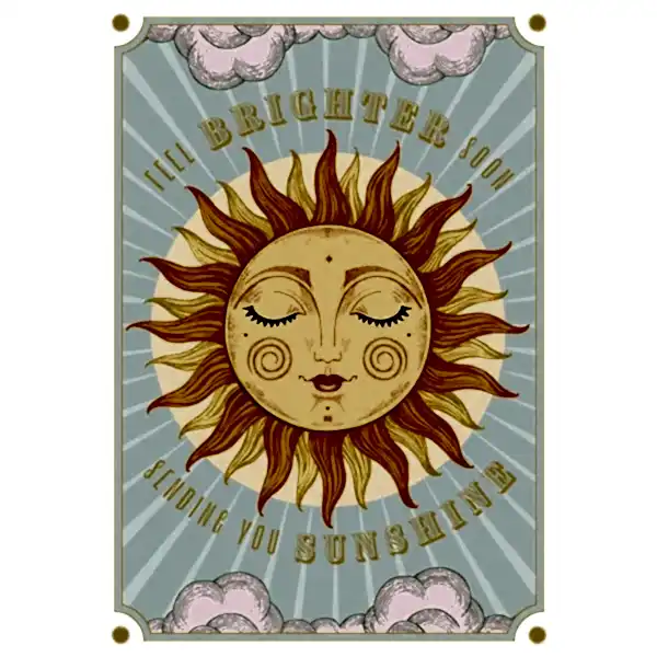 Feel Brighter Soon Sun Card