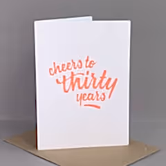 Cheers To Thirty Years Card