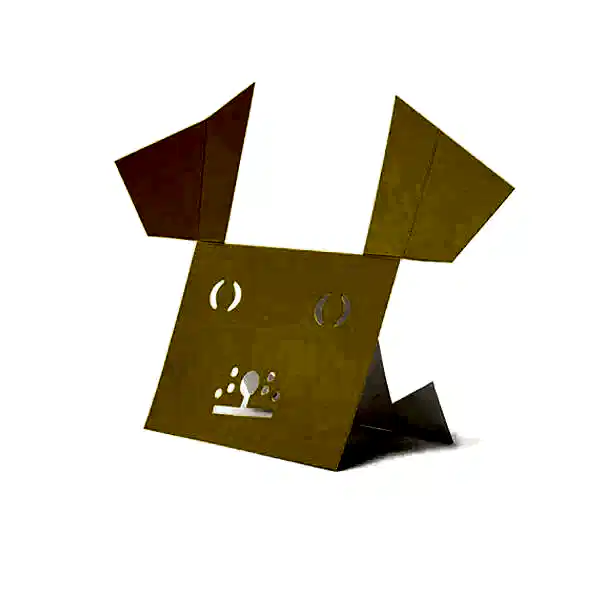 Yellow Dog Die Cut Card