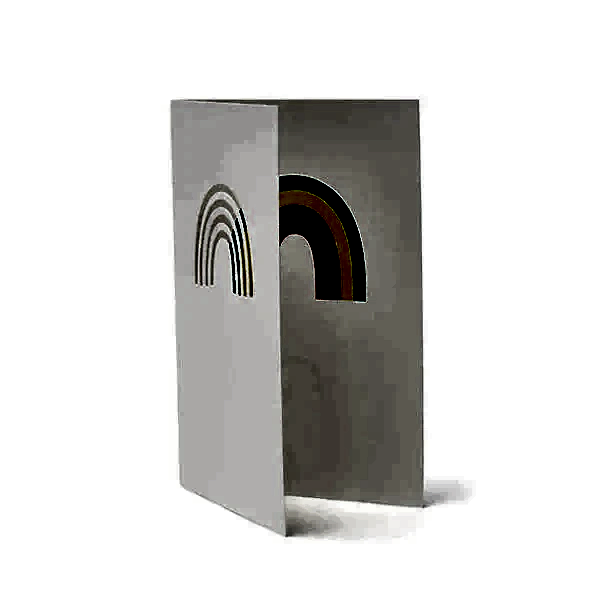 Rainbow Die Cut Card