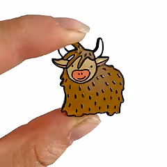 Highland Cow Enamel Pin Badge