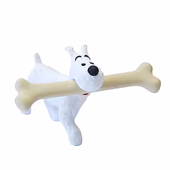Snowy With Bone Figure