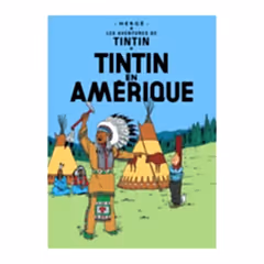 Tintin En Amerique Postcard