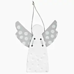 Angel White Dots Ornament
