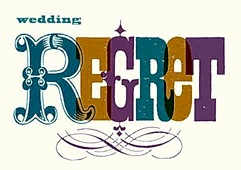 Wedding Regret Typography Card