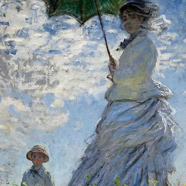 Woman With A Parasol Art - Ickles Mini Card