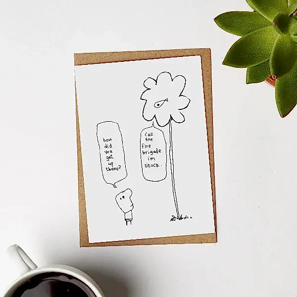 Fish Stuck in Tree Card