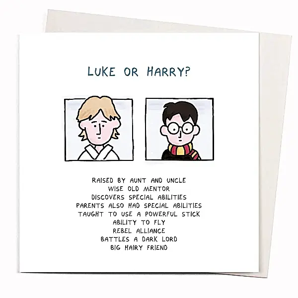 Luke or Harry Card