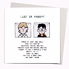 Luke or Harry Card