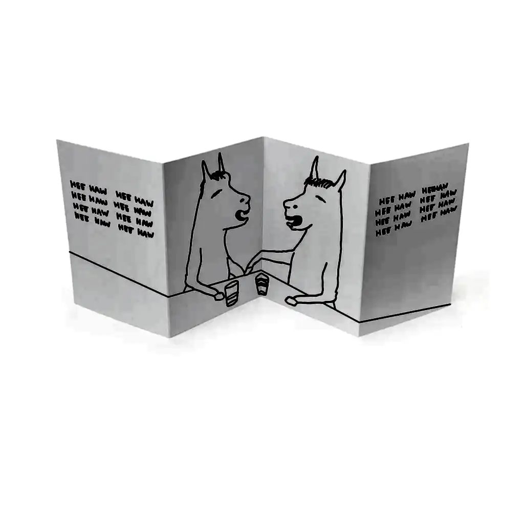 Hee Haw Concertina Card