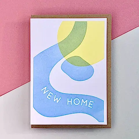 New Home Blue Wave Card