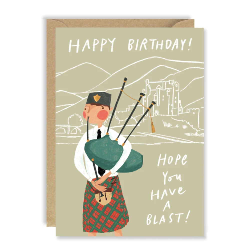 Happy Birthday Hope You Have A Blast Bagpipes Card